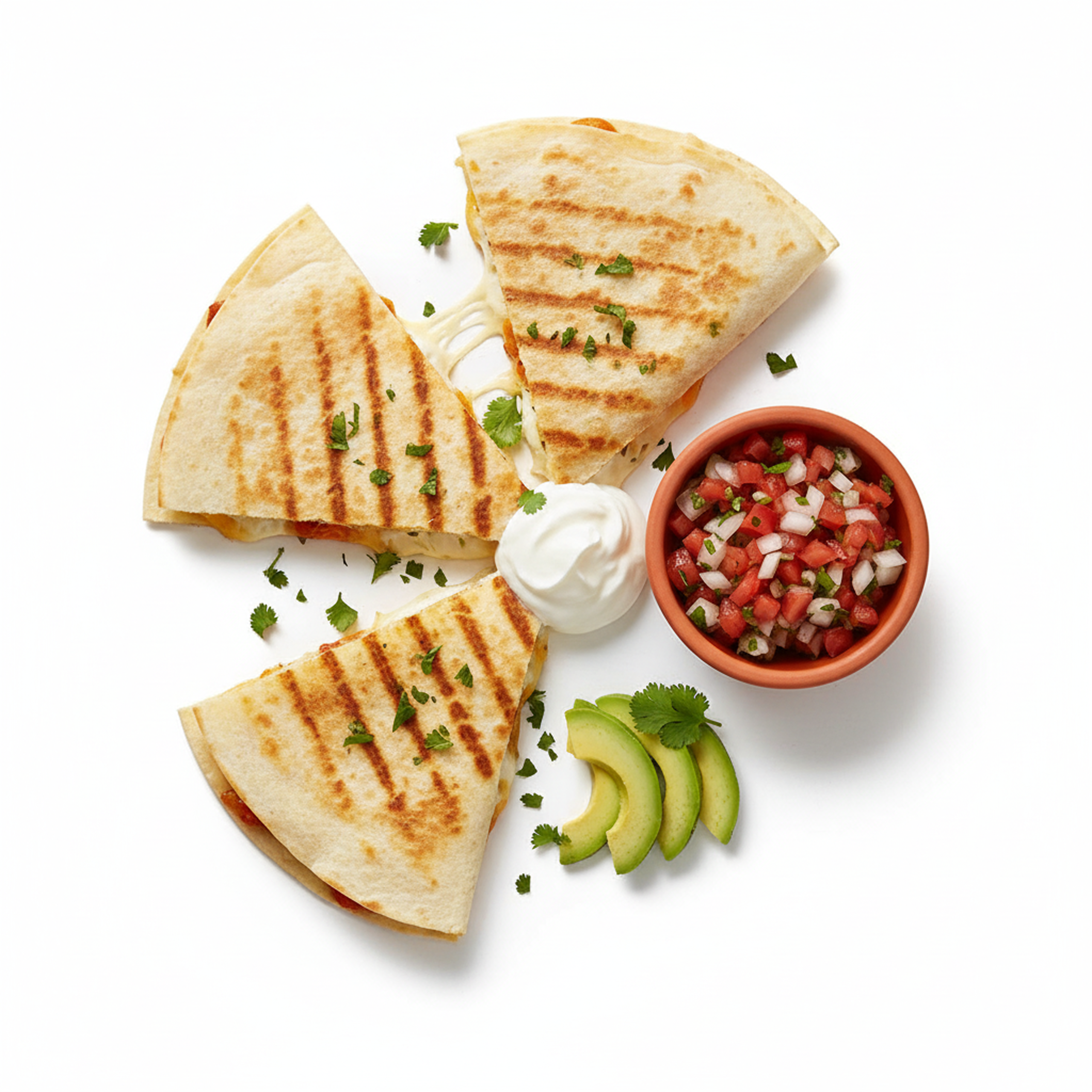 Tortilje koje okružuju sos.