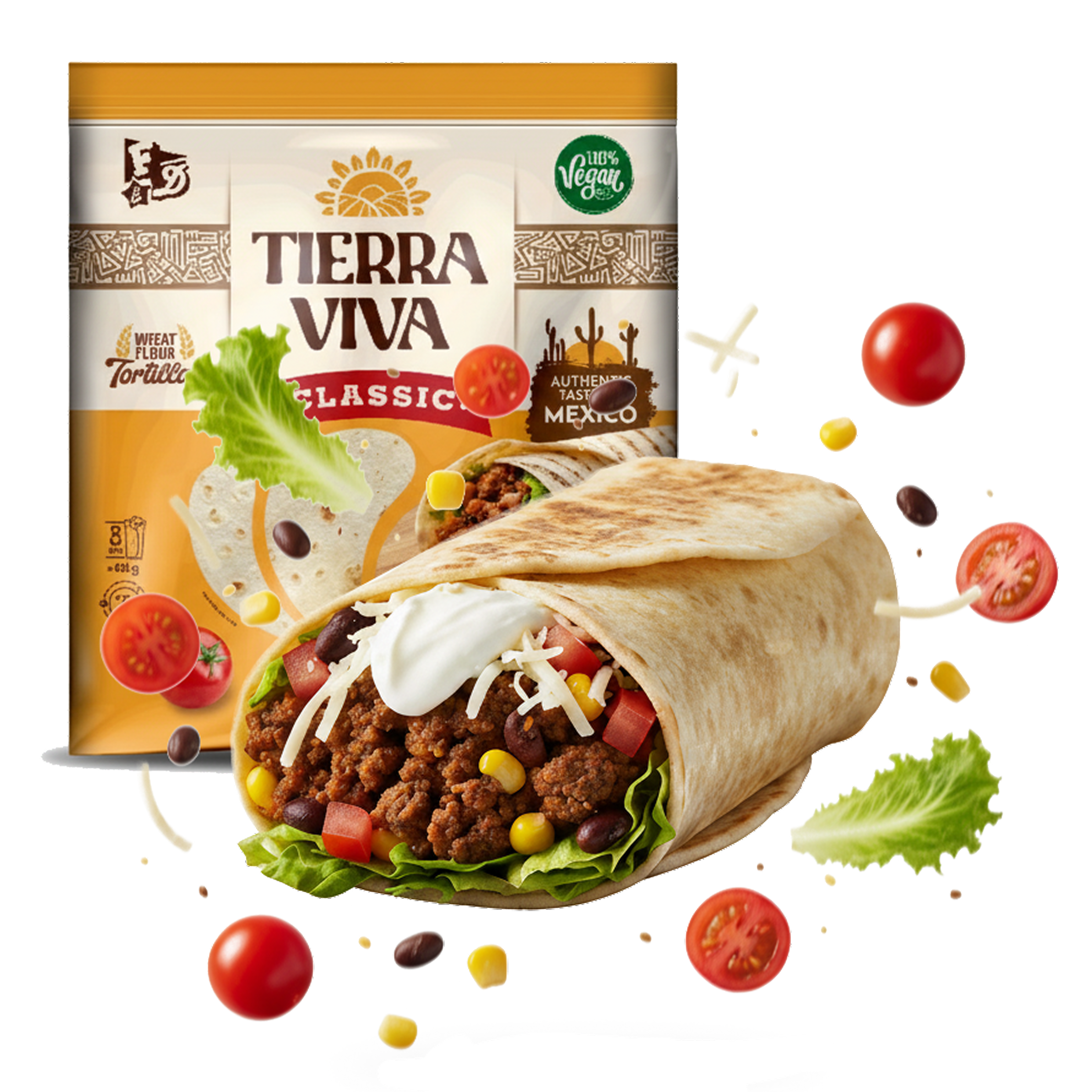 Tierra Viva tortilje i burtino od dotičnih.