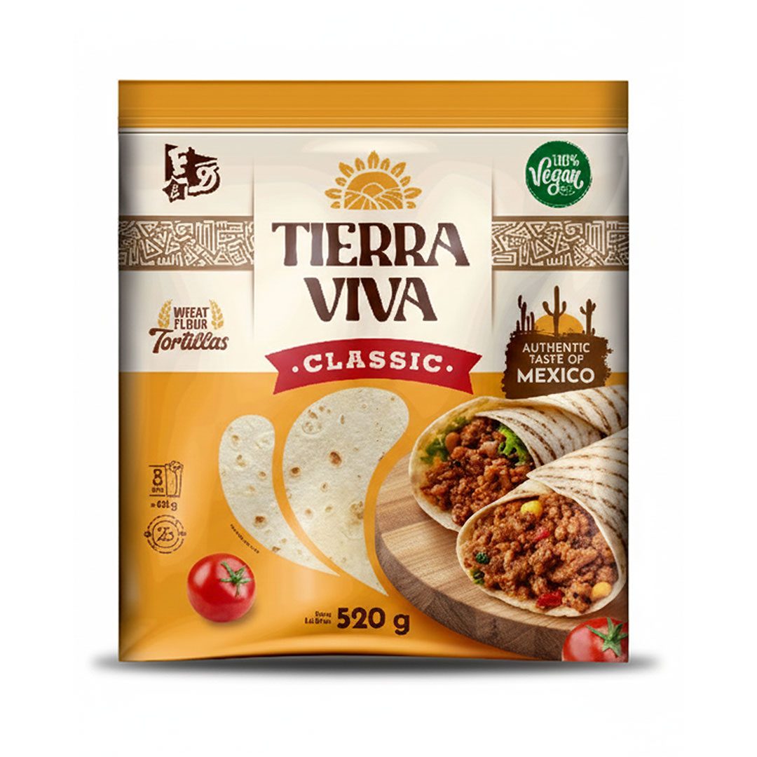 Tortilje Tierra Viva brenda u pakovanju.